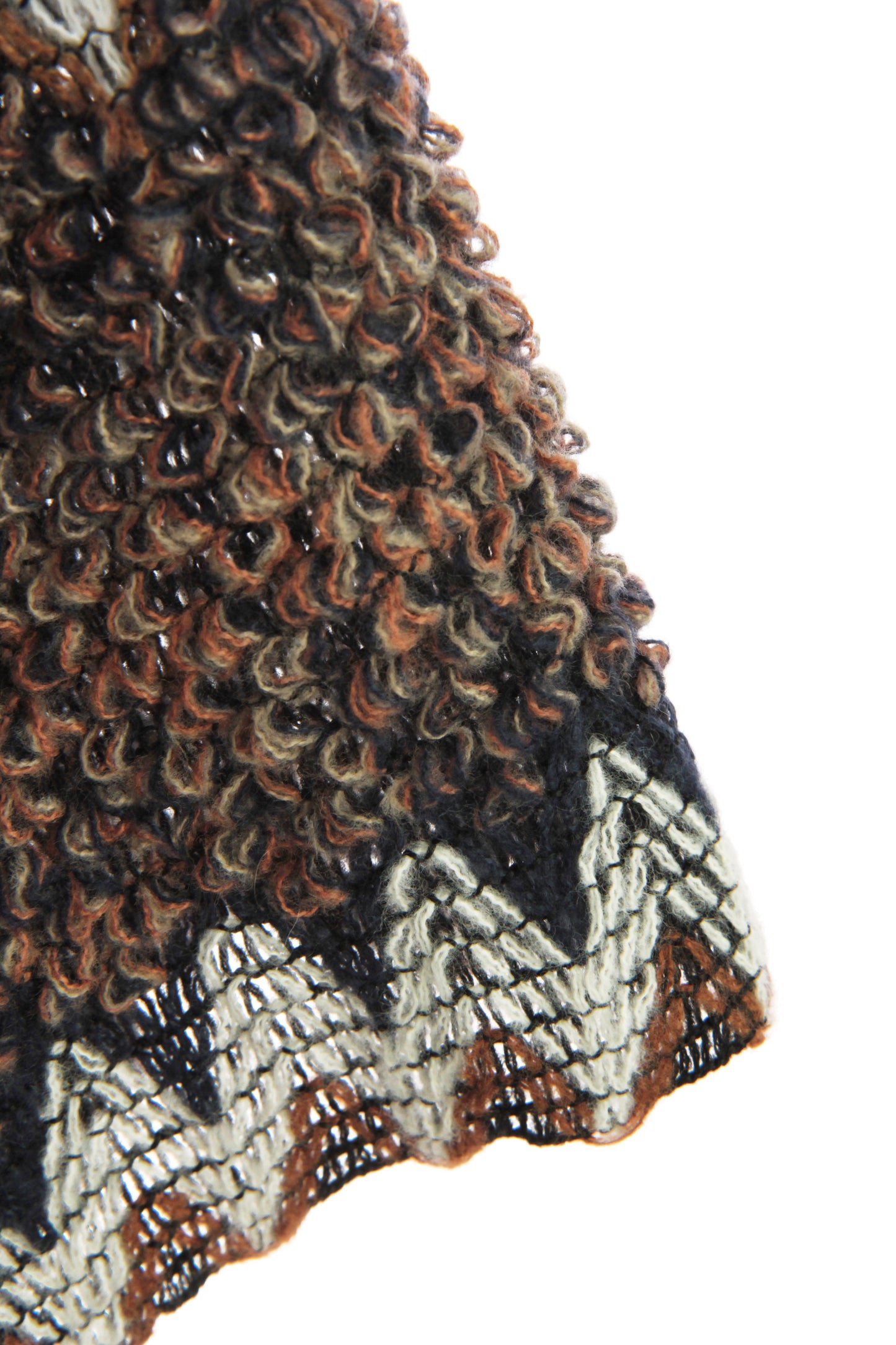 Tassel Hem Knitted Cape