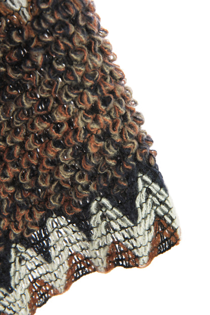 Tassel Hem Knitted Cape