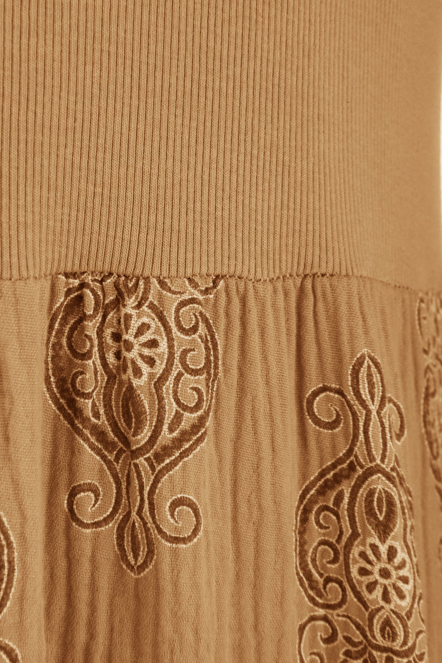 2 Pocket Mandala Print Midi Dress