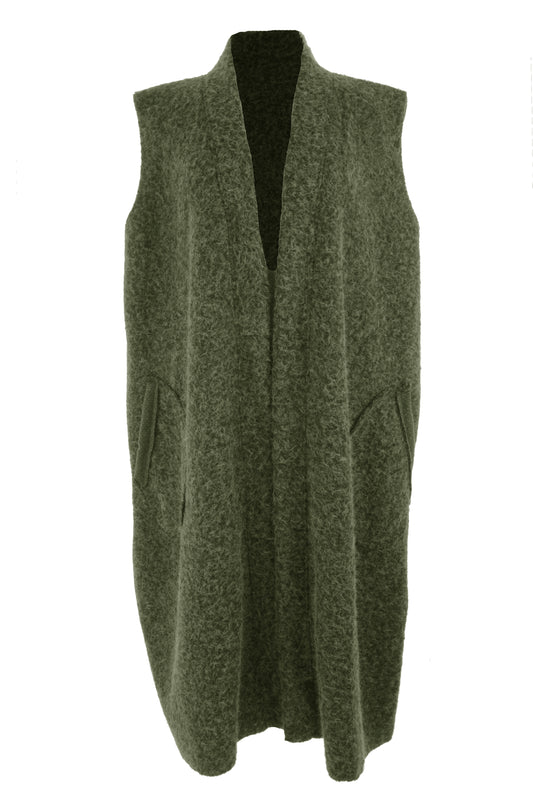 2 Pocket Textured Cocoon Gilet