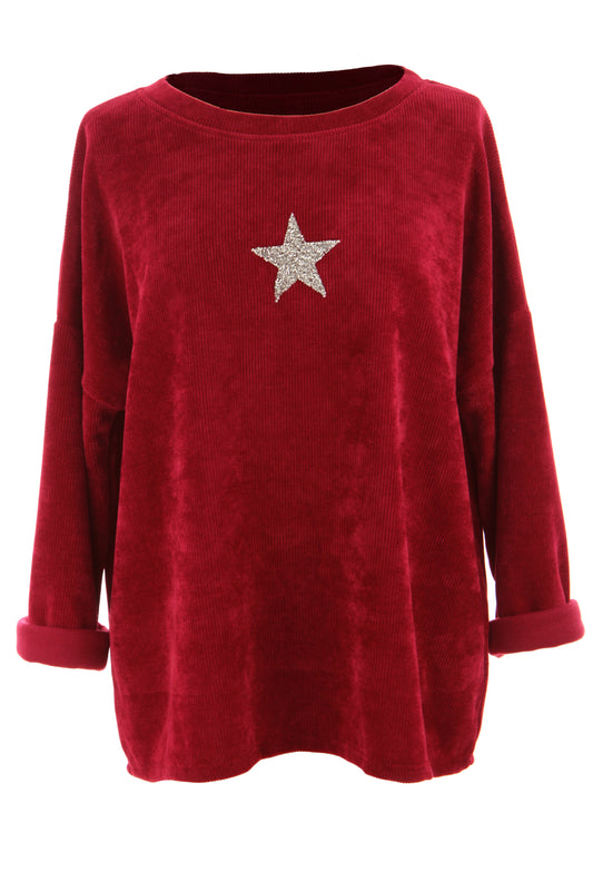 Star Detail Chenille Top
