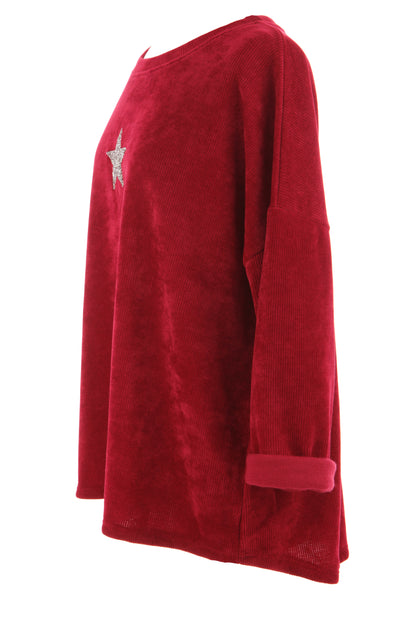 Star Detail Chenille Top
