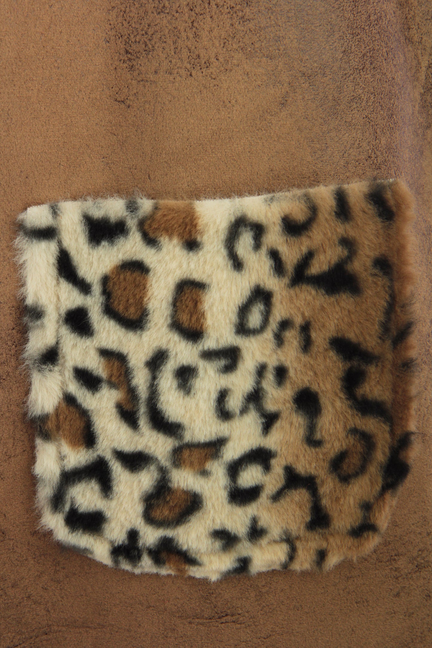 Faux Suede Leopard Gilet