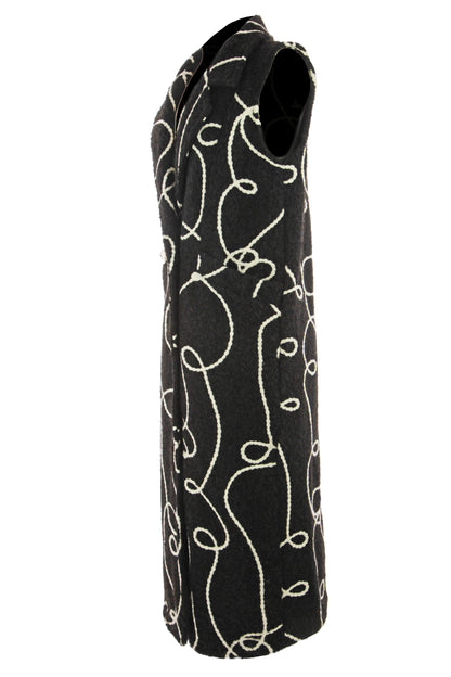 Swirl Pattern Textured Gilet