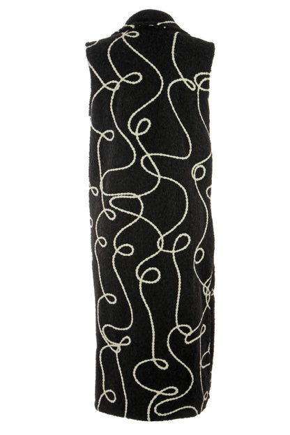 Swirl Pattern Textured Gilet