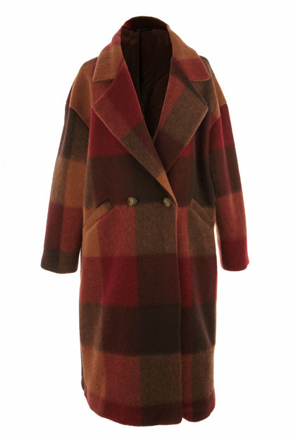 Check Wool Coat