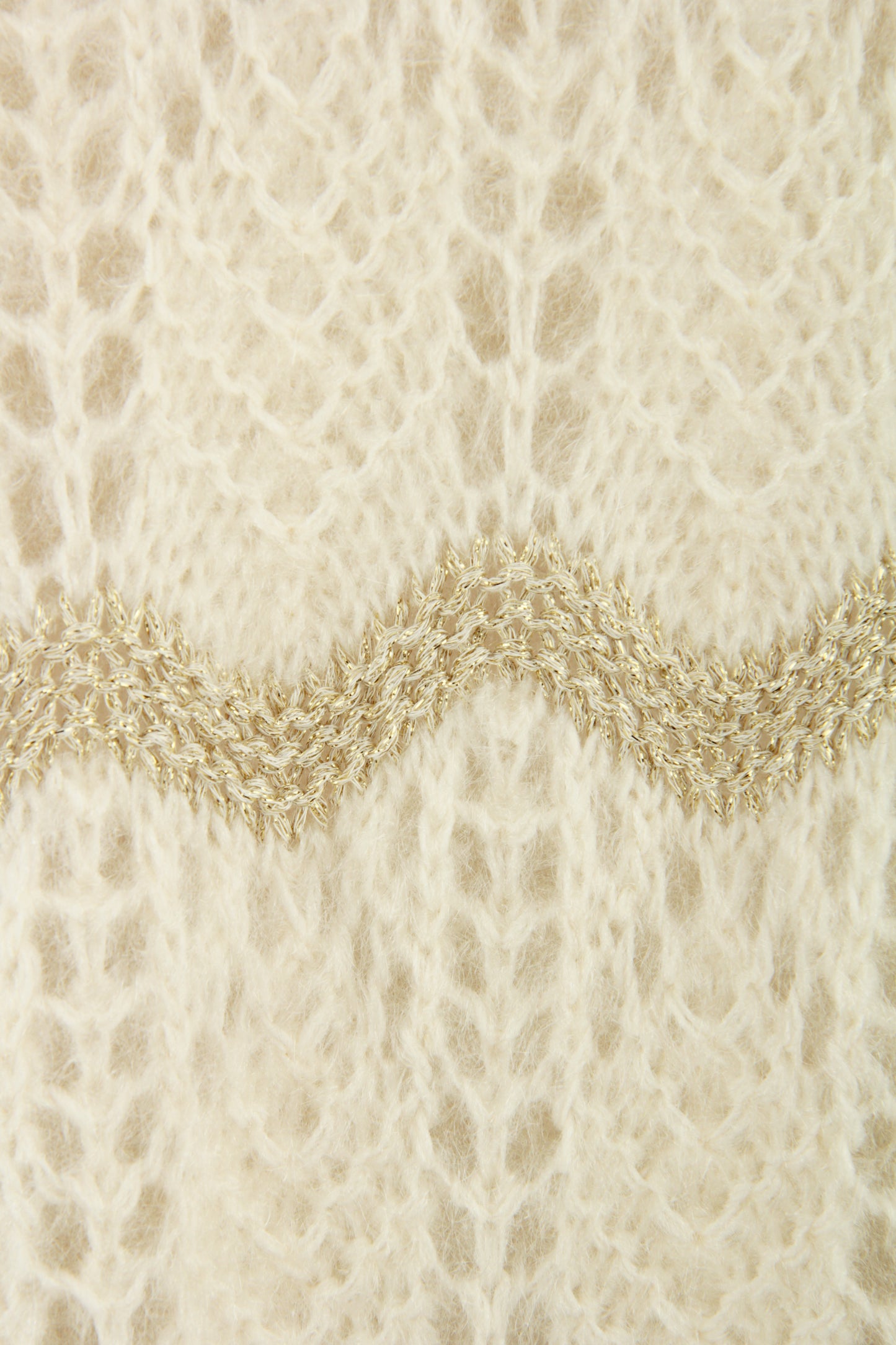 Lurex Scallop Eyelash Knit Jumper