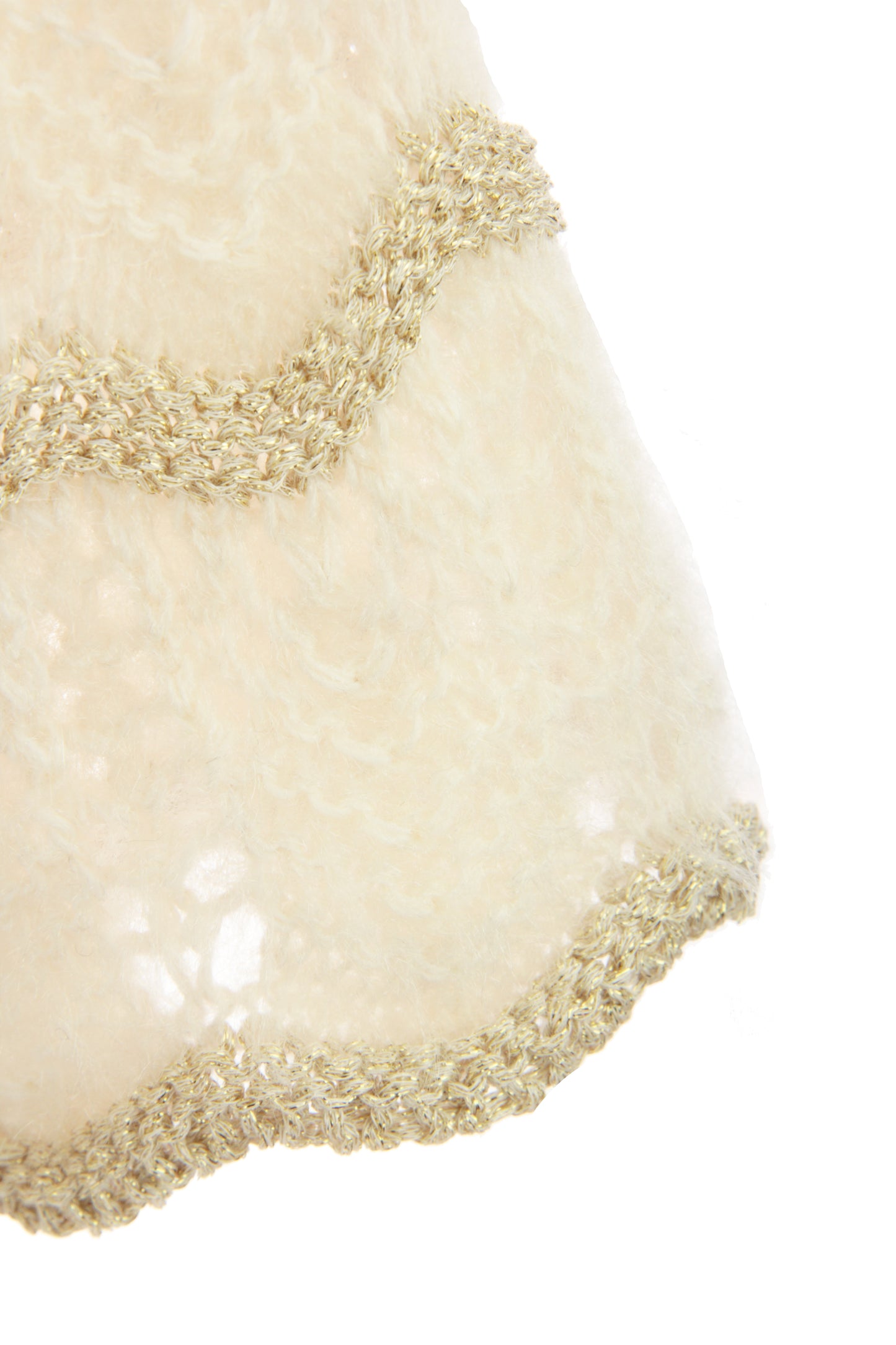 Lurex Scallop Eyelash Knit Jumper