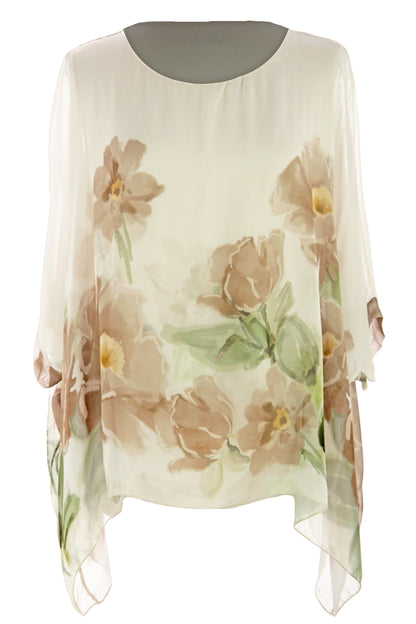 Floral Print Silk Blouse