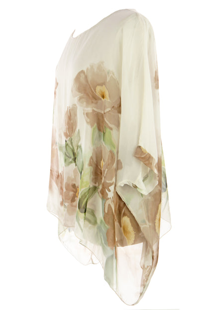 Floral Print Silk Blouse
