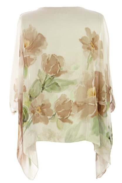 Floral Print Silk Blouse