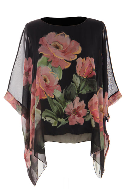 Floral Print Silk Blouse