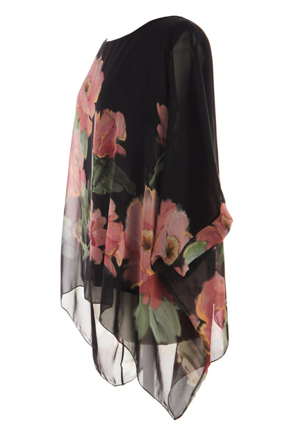 Floral Print Silk Blouse