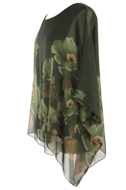 Floral Print Silk Blouse