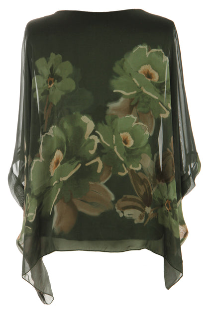 Floral Print Silk Blouse