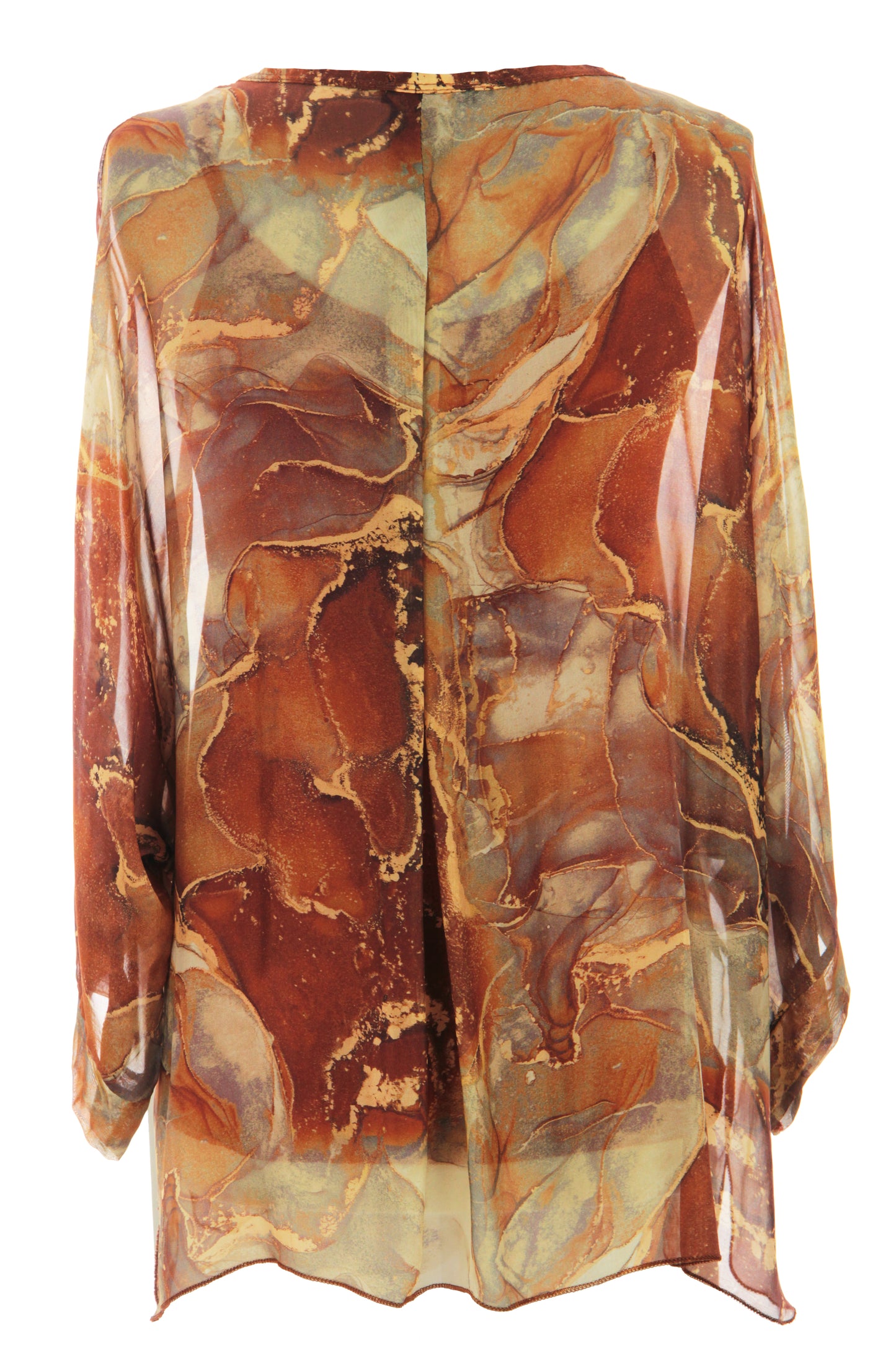 Marble Print Silk Shirt