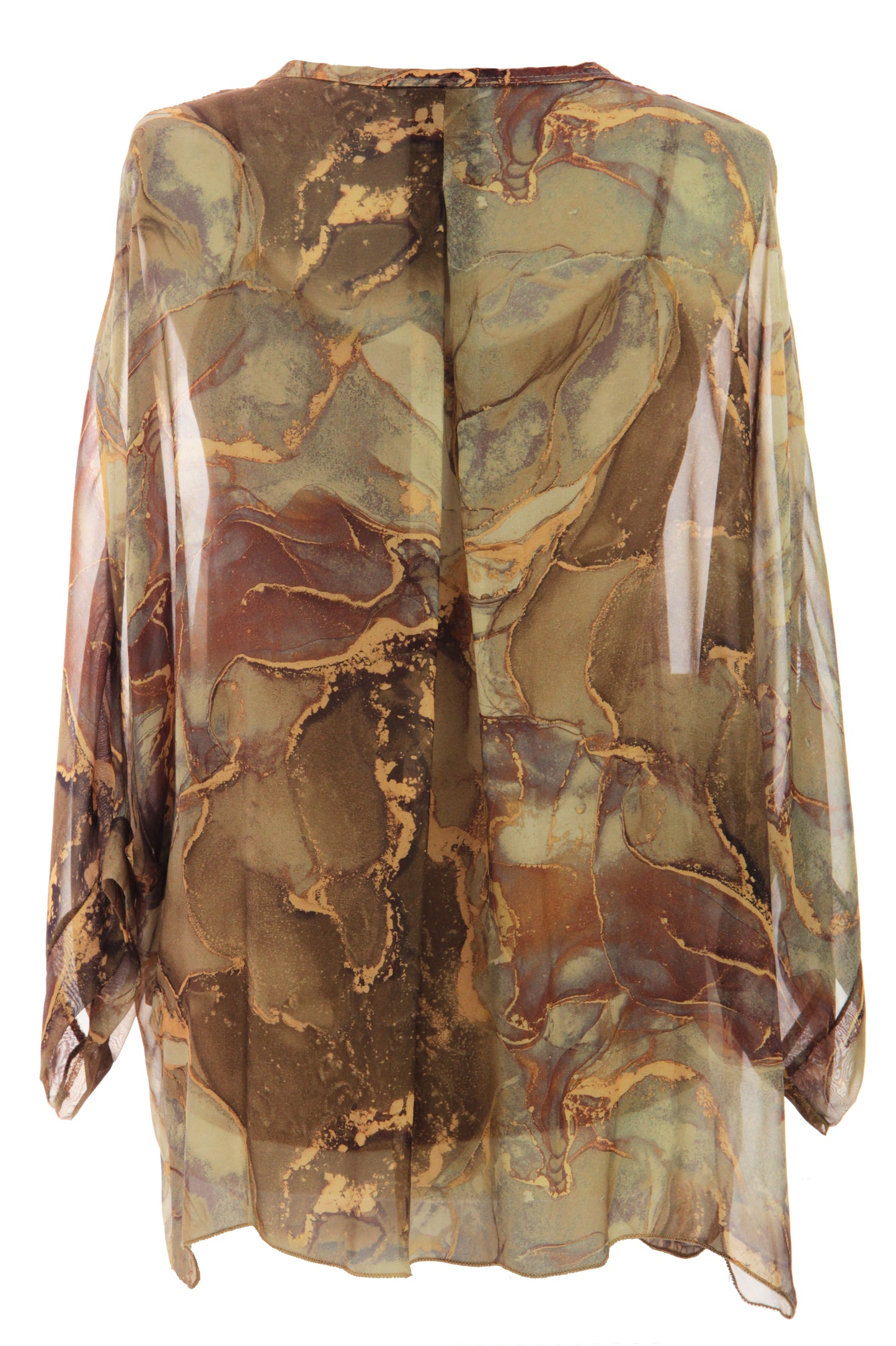 Marble Print Silk Shirt