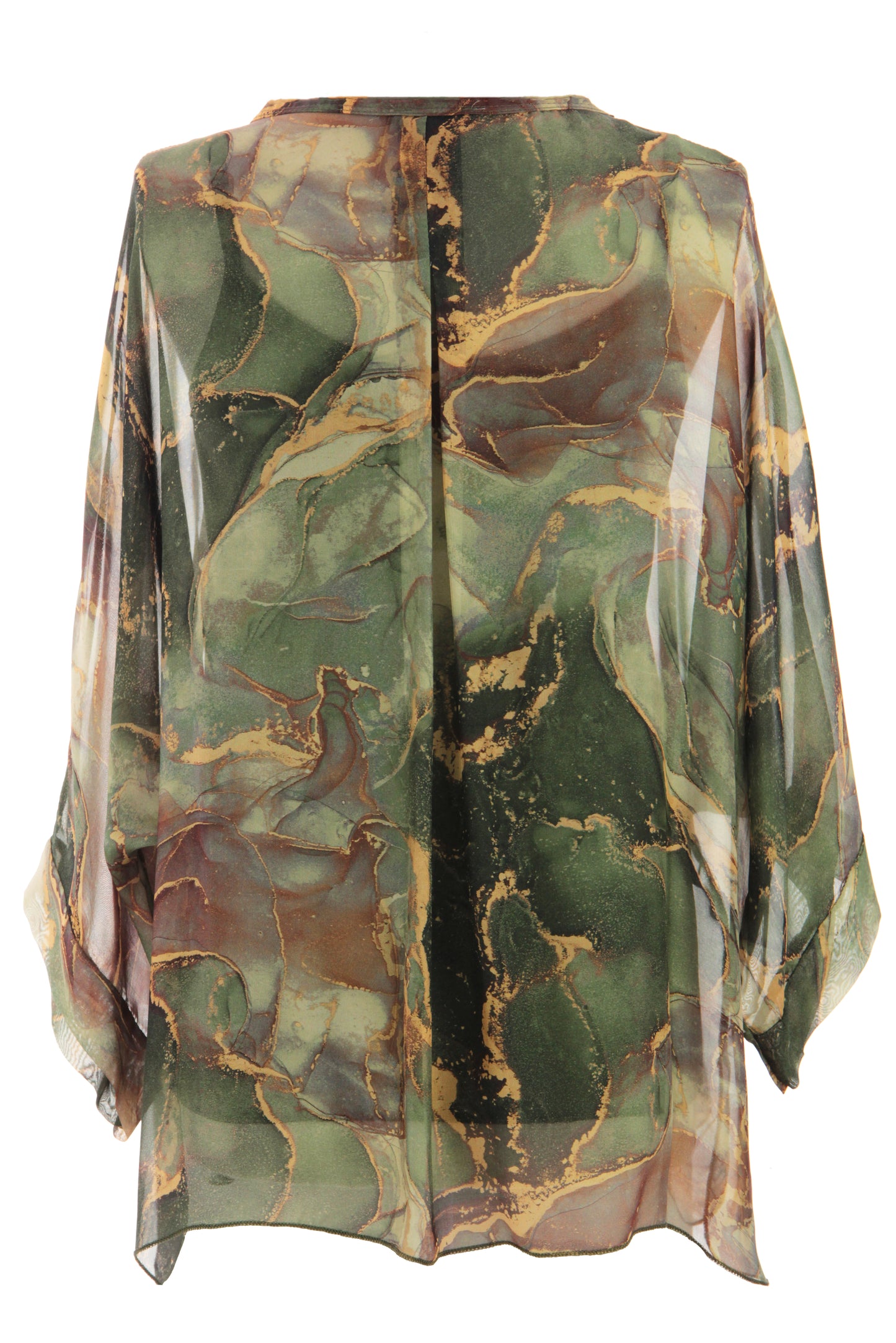 Marble Print Silk Shirt