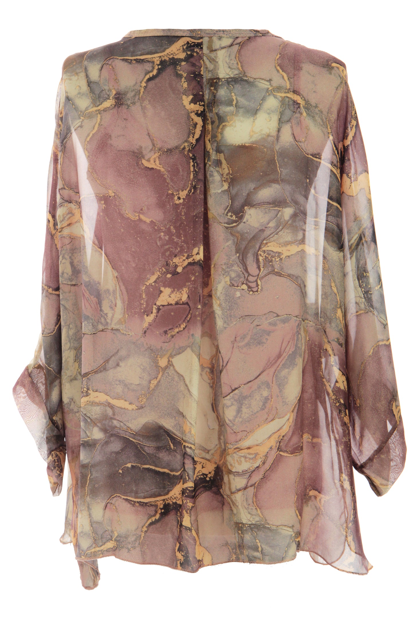 Marble Print Silk Shirt