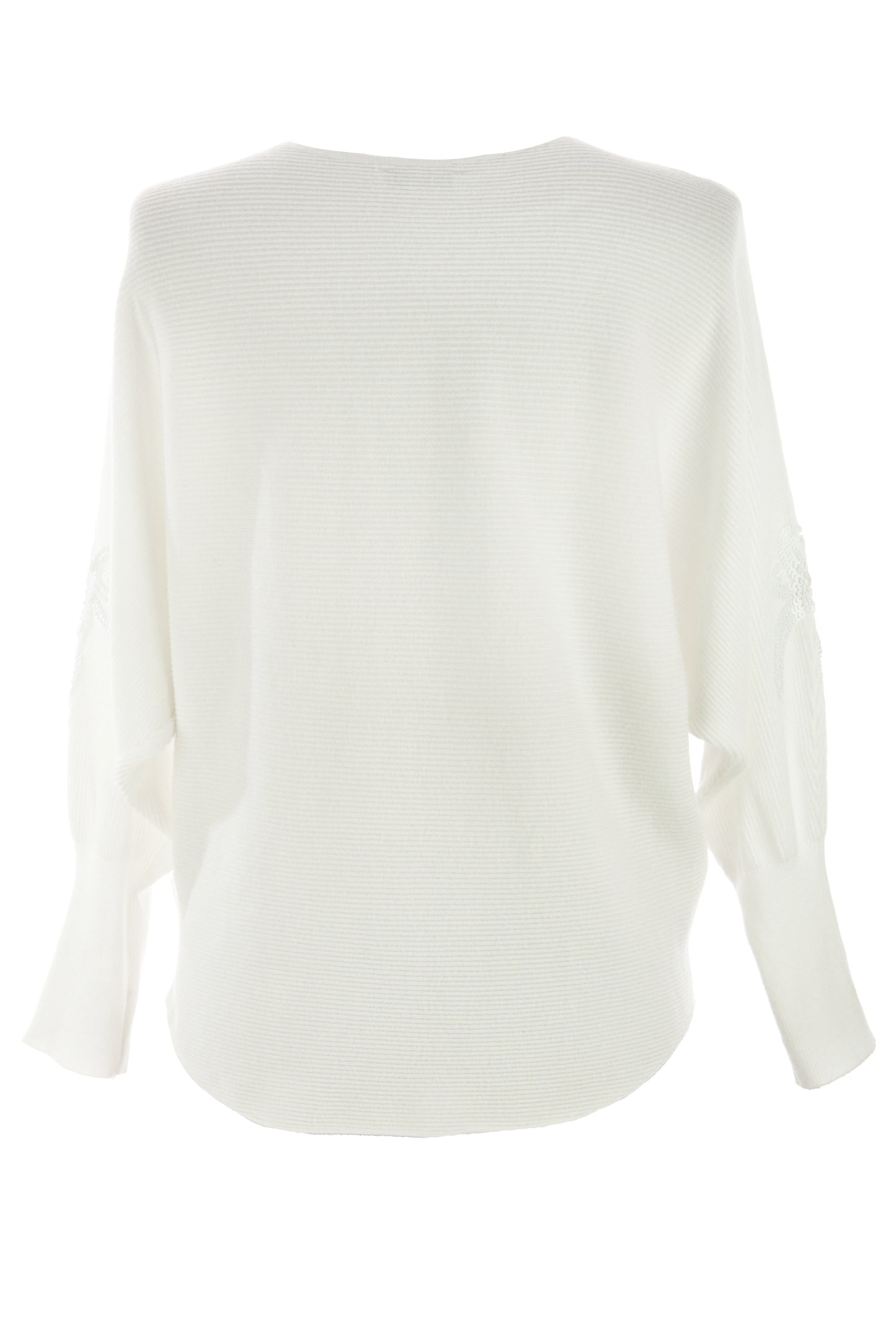 Sequin Bows Ribbed Knit Jumper