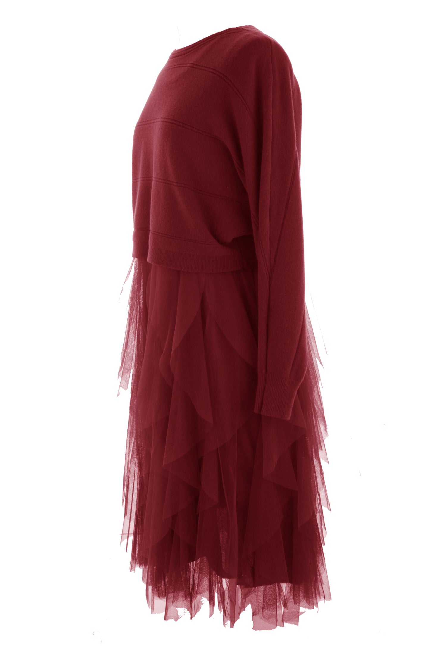 2 Piece Knit Jumper Ruffle Dress