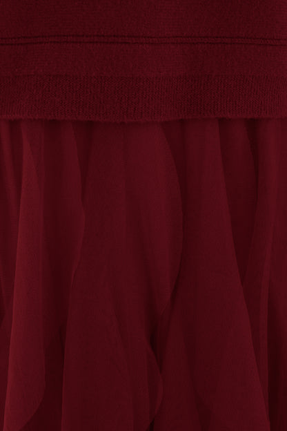 2 Piece Knit Jumper Ruffle Dress