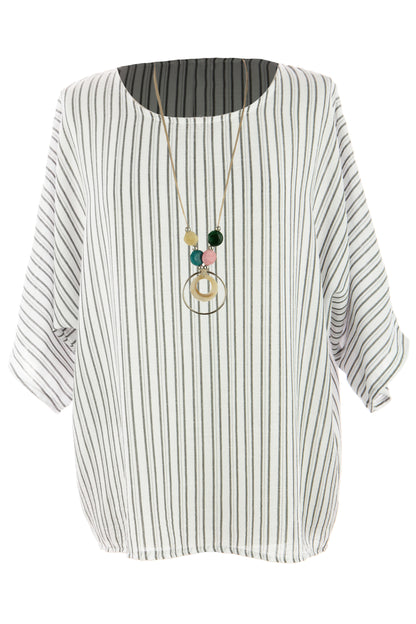 Stripe Necklace Top