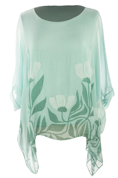 Floral Print Silk Blouse