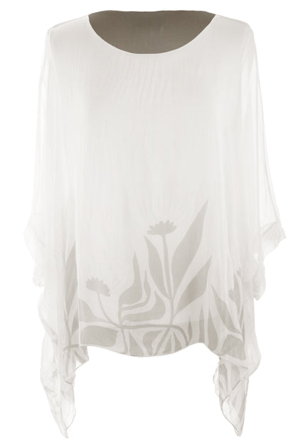 Floral Print Silk Blouse