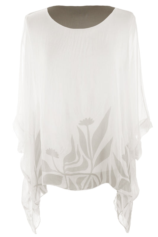 Floral Print Silk Blouse