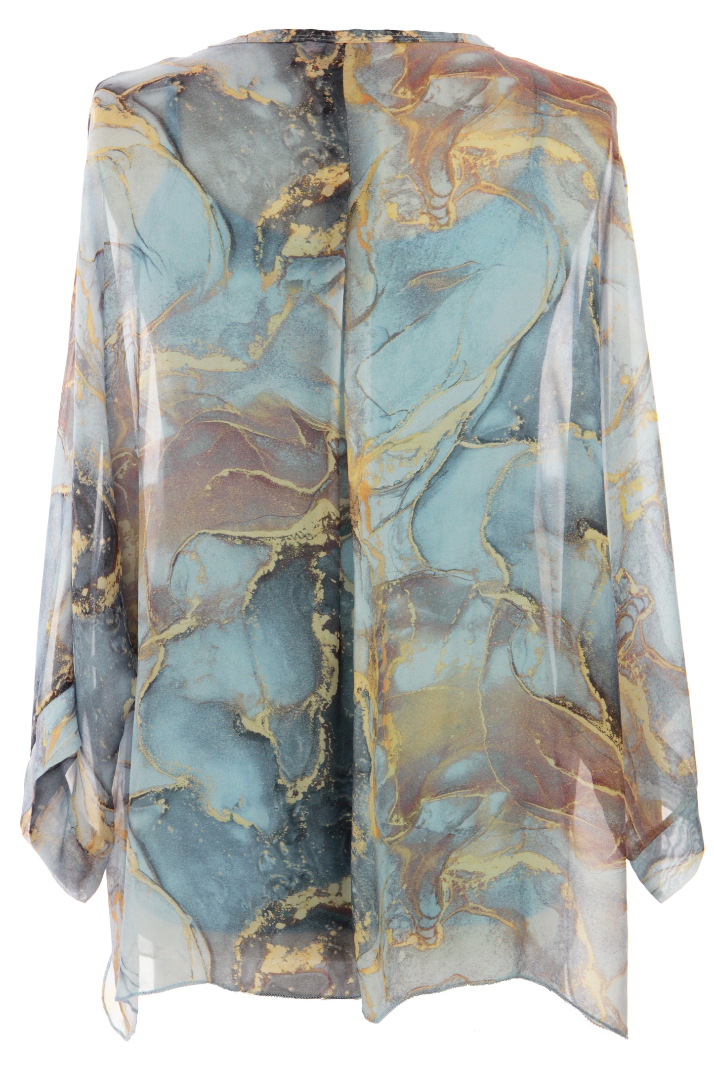 Marble Print Silk Shirt