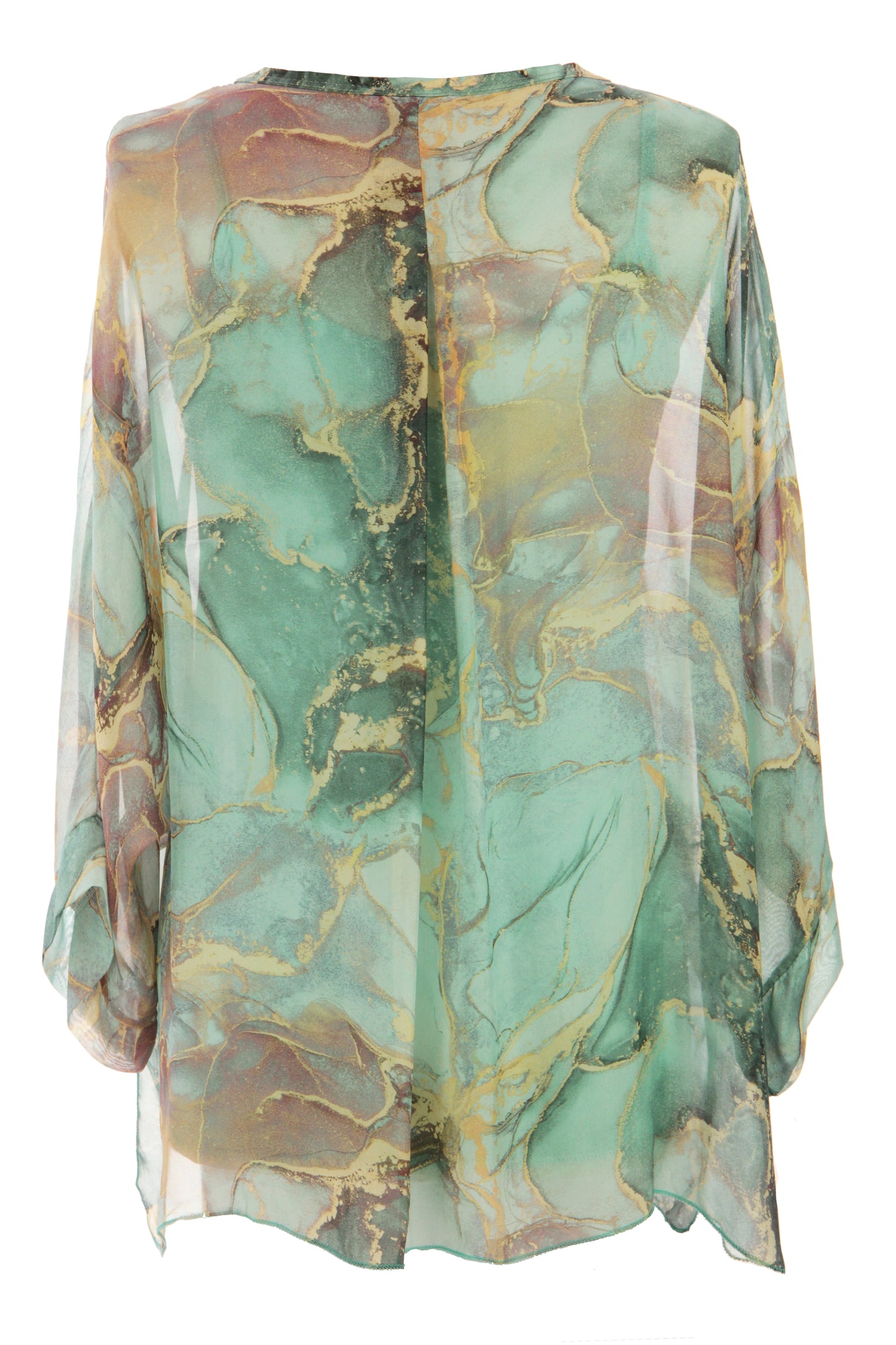 Marble Print Silk Shirt