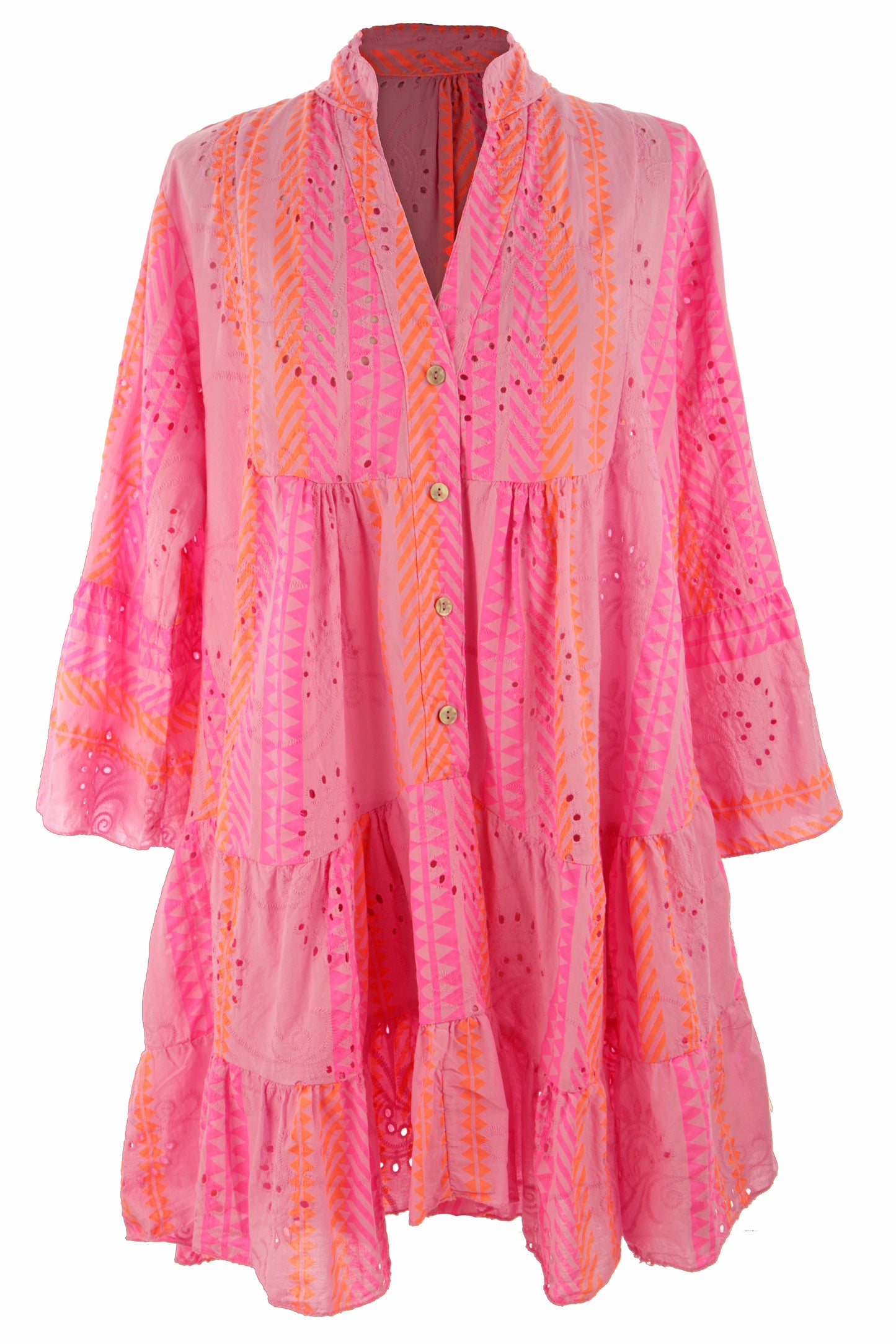 Aztec Broderie Anglaise Tiered Tunic