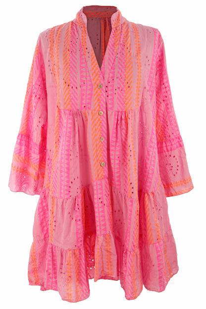 Aztec Broderie Anglaise Tiered Tunic
