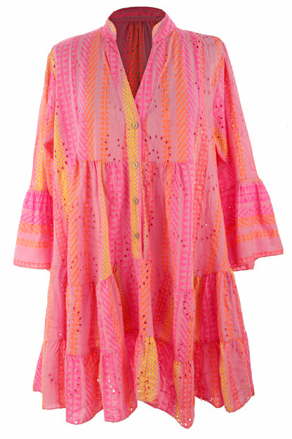 Aztec Broderie Anglaise Tiered Tunic