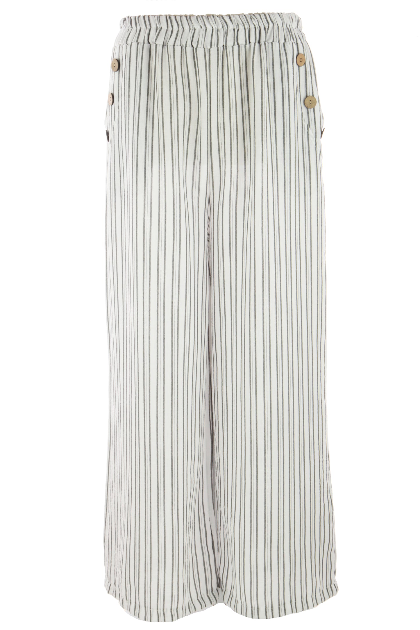 Button Detail Pocket Stripe Trouser