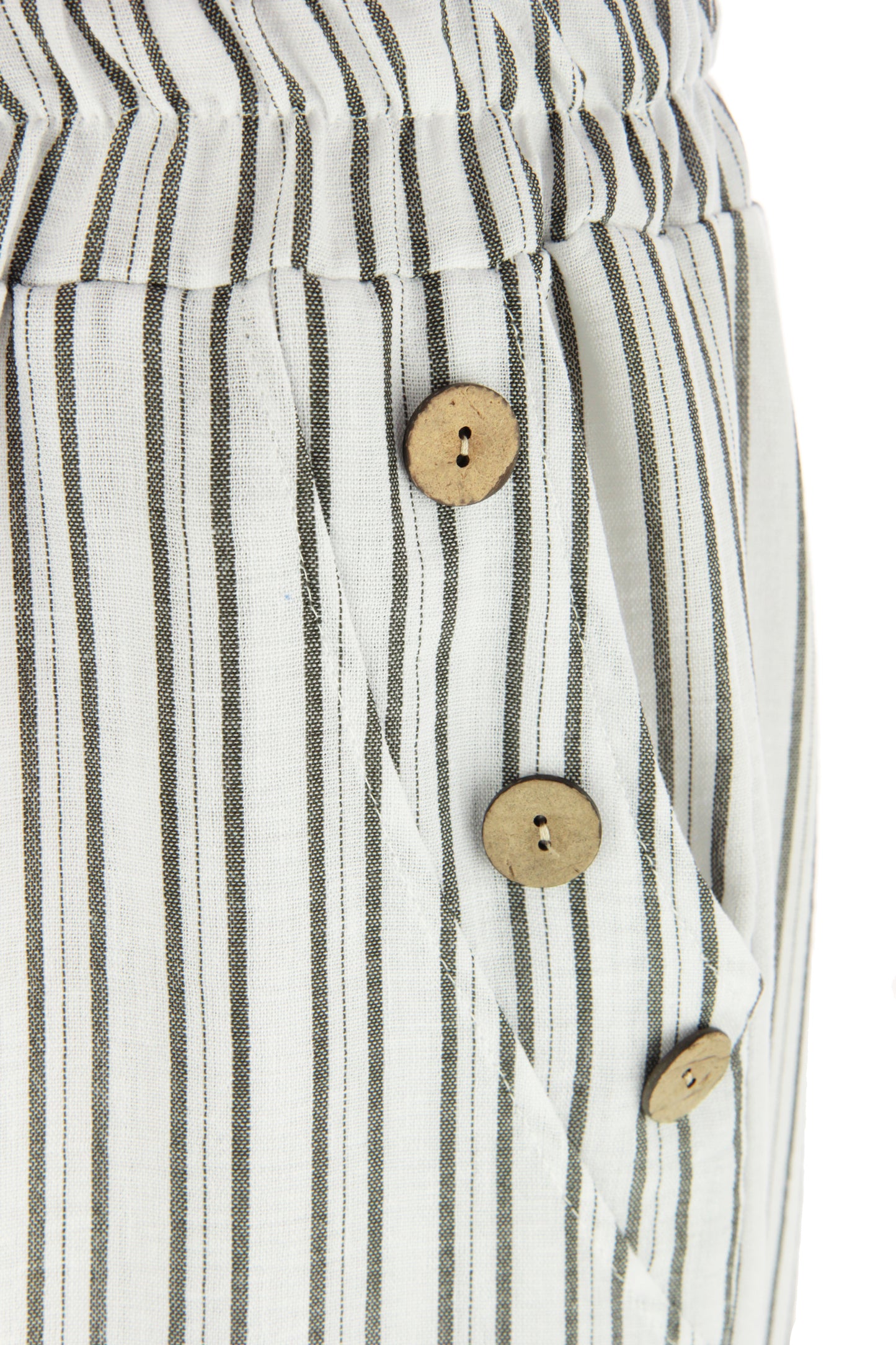 Button Detail Pocket Stripe Trouser