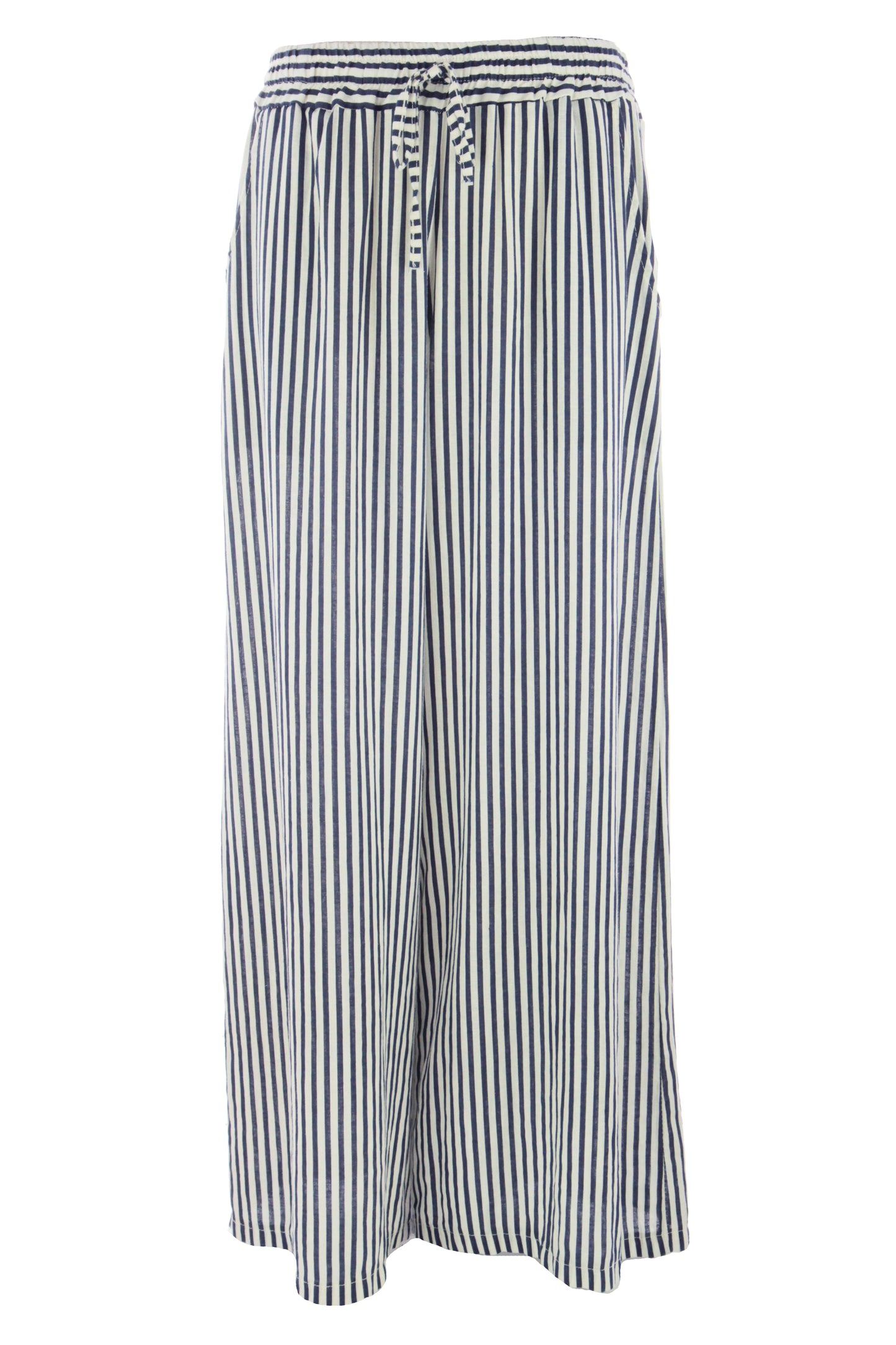 Stripe Wide Leg Linen Trouser