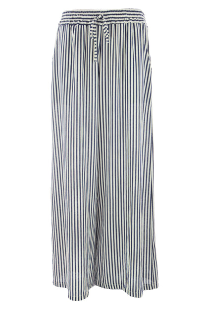 Stripe Wide Leg Linen Trouser