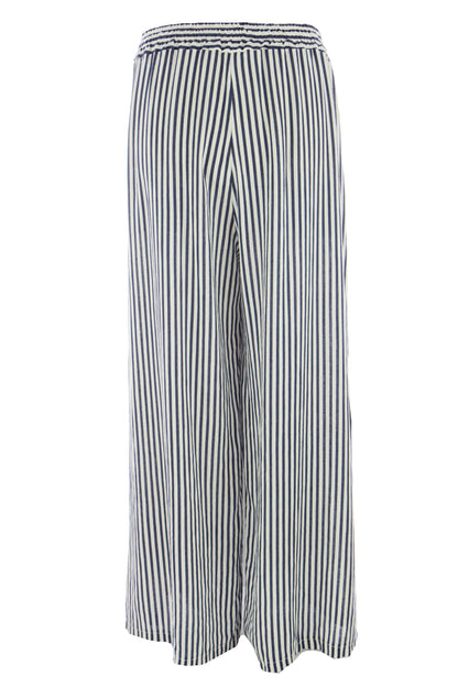 Stripe Wide Leg Linen Trouser