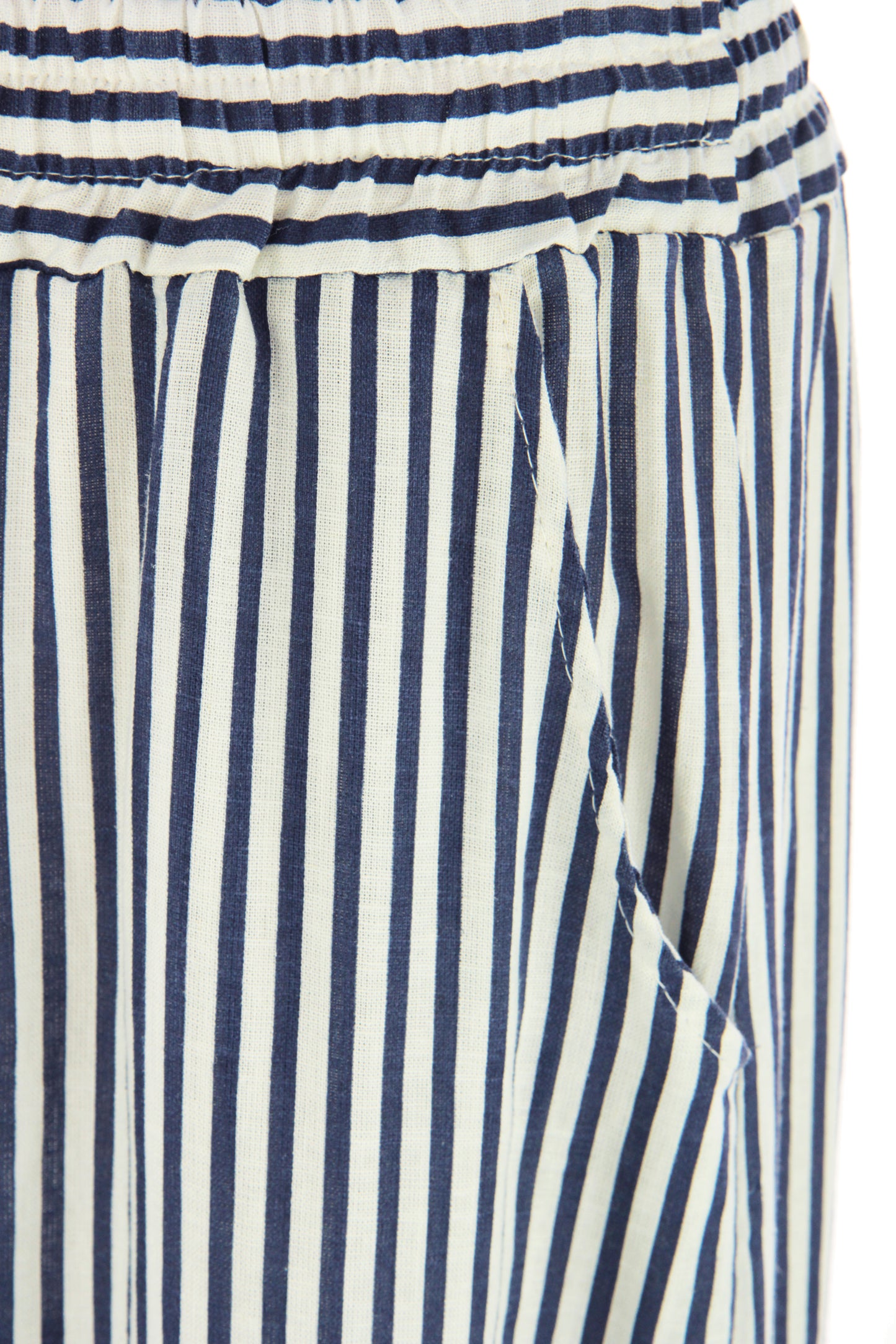 Stripe Wide Leg Linen Trouser