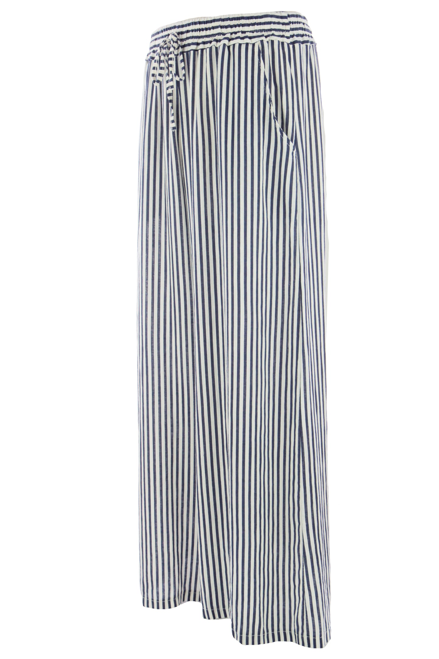 Stripe Wide Leg Linen Trouser