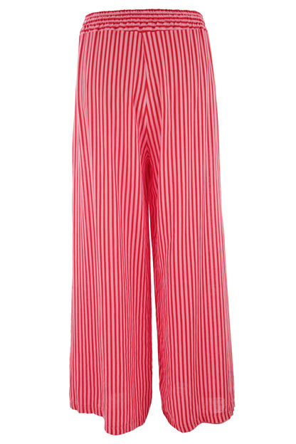 Stripe Wide Leg Linen Trouser