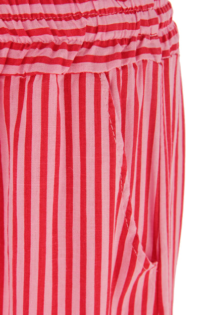Stripe Wide Leg Linen Trouser
