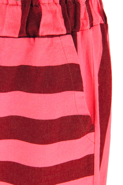 Woven Stripe Cotton Trouser