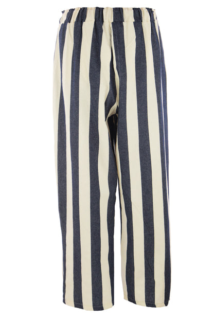 Woven Stripe Cotton Trouser