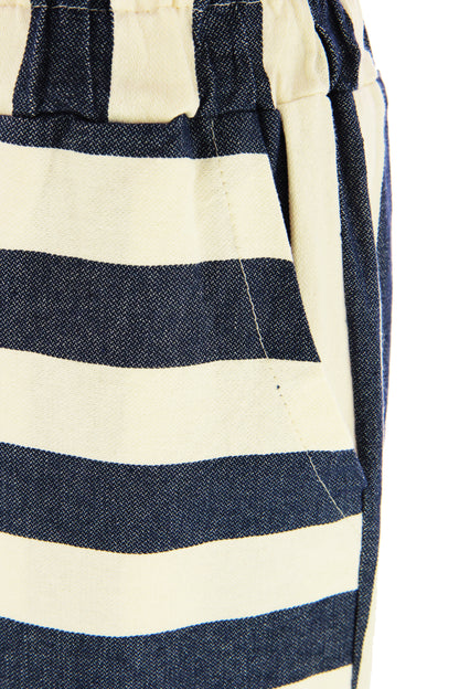 Woven Stripe Cotton Trouser