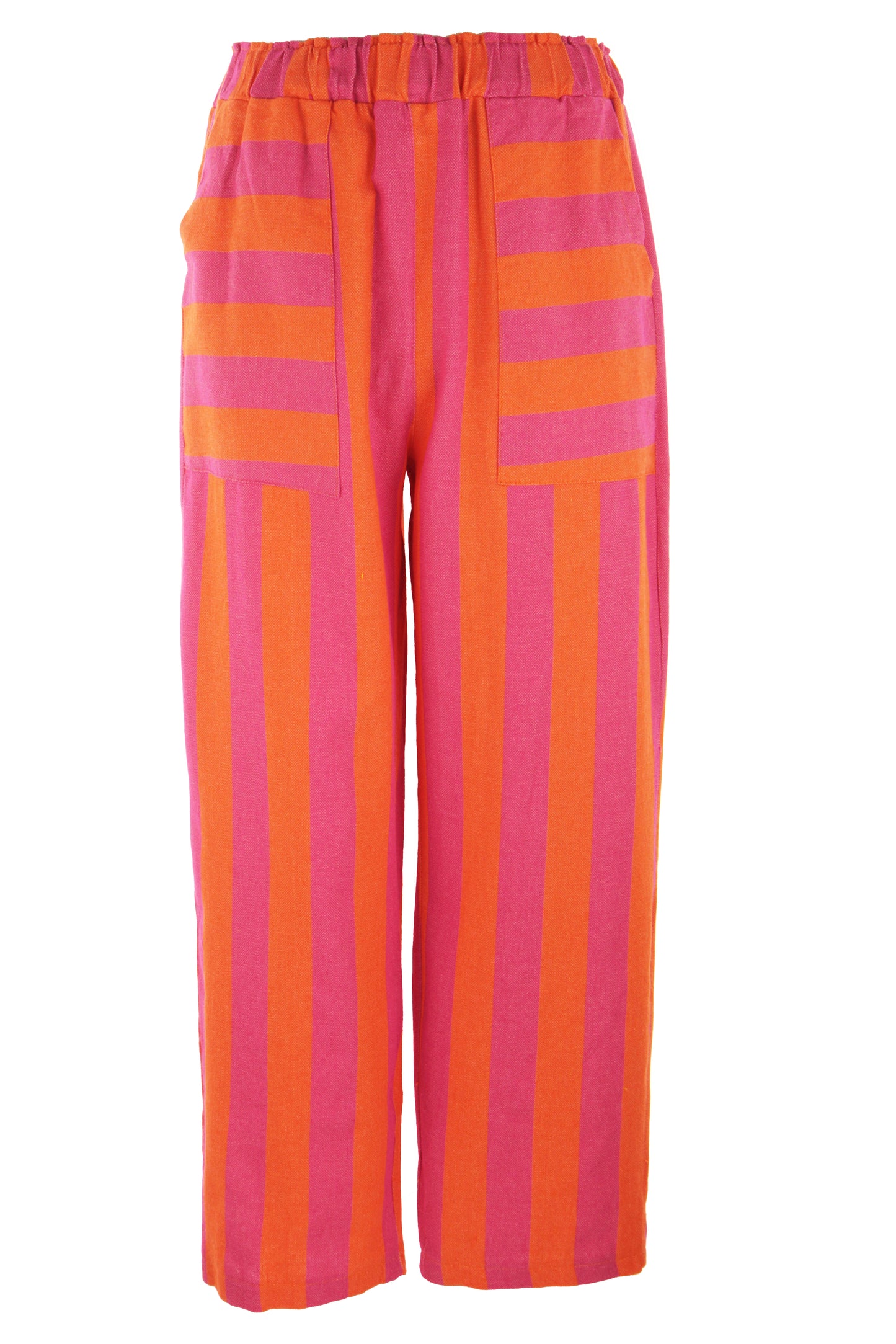 Woven Stripe Cotton Trouser