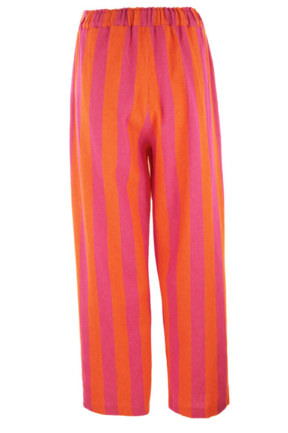 Woven Stripe Cotton Trouser