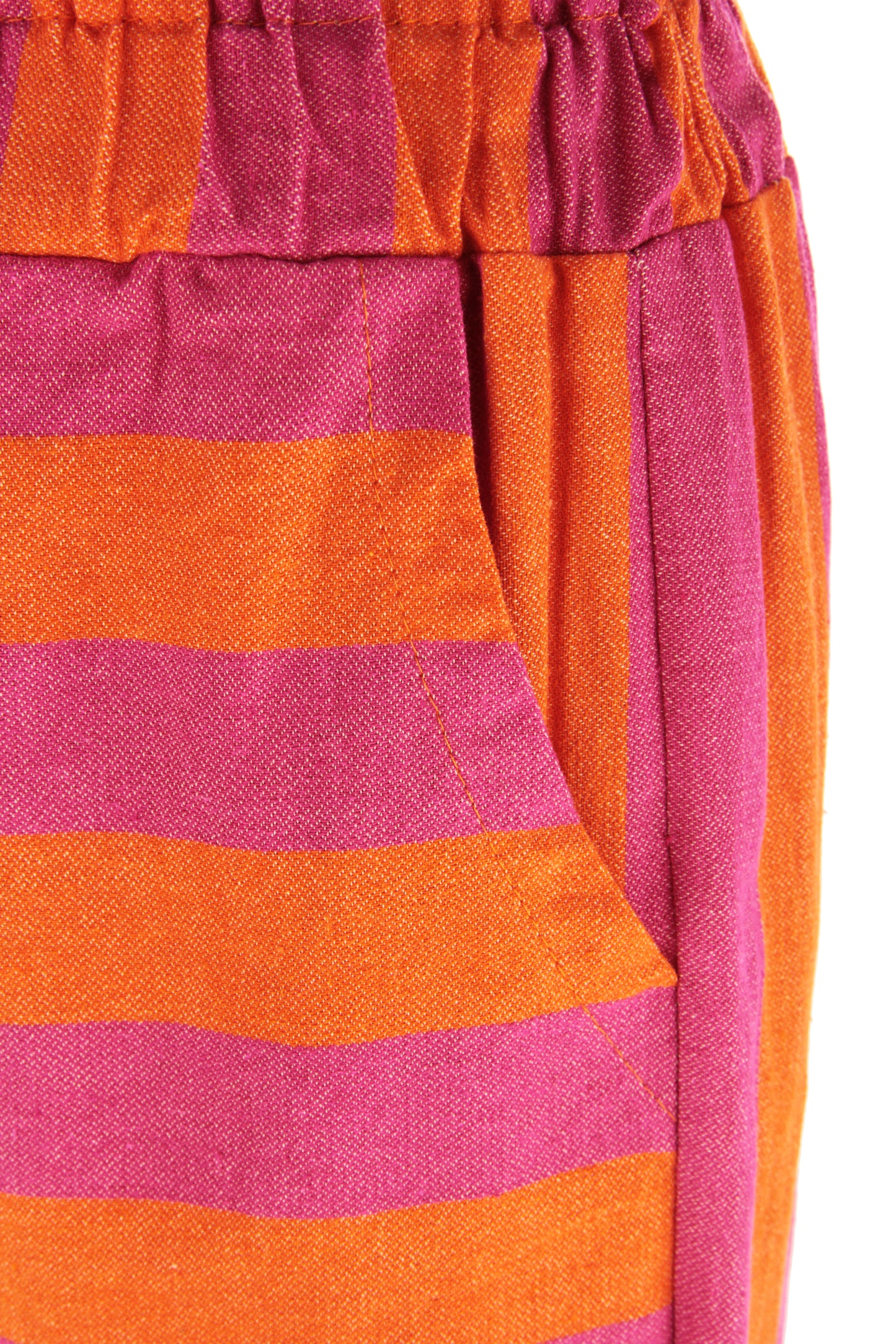 Woven Stripe Cotton Trouser